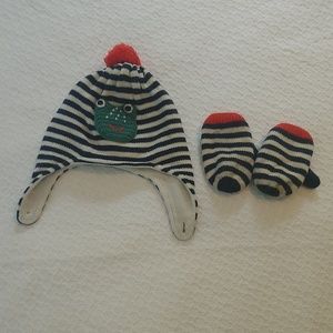 Mini Boden Hat + Mitten Set